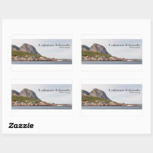 Lofoten Fishing Village - Norway Rectangular Sticker