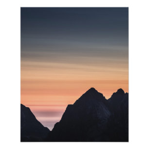 Lofoten Islands Mountains Photo Poster