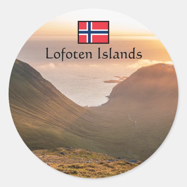 Lofoten Islands Norway Classic Round Sticker (Front)