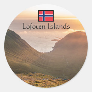 Lofoten Islands Norway Classic Round Sticker
