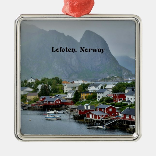 Lofoten Islands, Norway Metal Tree Decoration (Front)