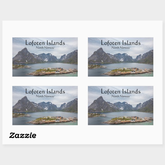 Lofoten Islands Souvenir Rectangular Sticker (Sheet)