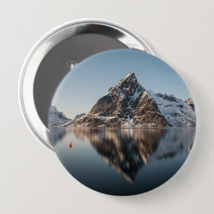 Lofoten Landscape Photo 10 Cm Round Badge