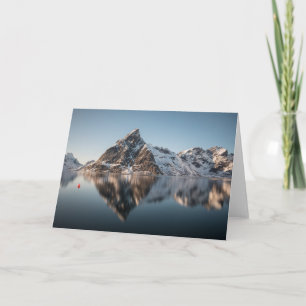 Lofoten Mountain Landscape Photo Card