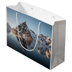 Lofoten Mountain Landscape Photo Large Gift Bag