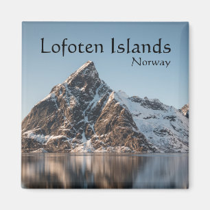 Lofoten Mountain Landscape Photo Magnet
