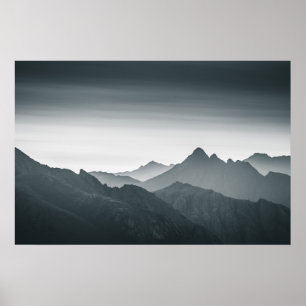 Lofoten Mountain Landscape Photo Poster