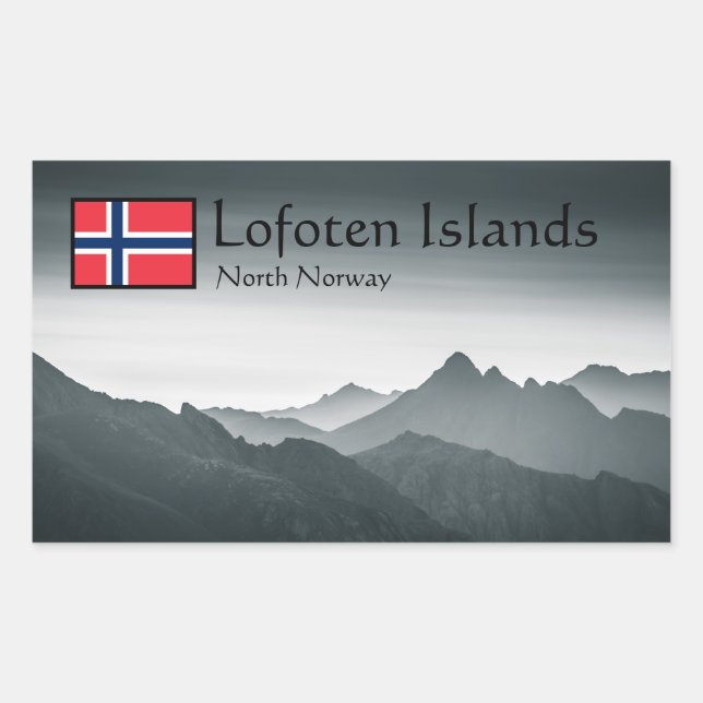 Lofoten North Norway Rectangular Sticker (Front)