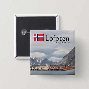 Lofoten Norway 15 Cm Square Badge