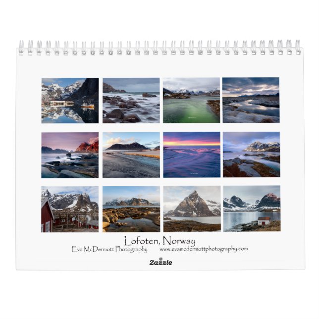 Lofoten Norway Calendar (Back)