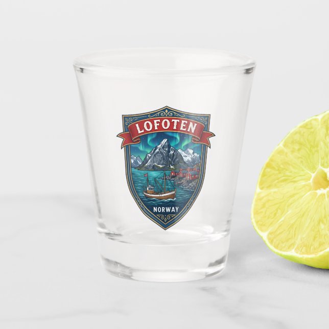 Lofoten Norway Shot Glass (Front)