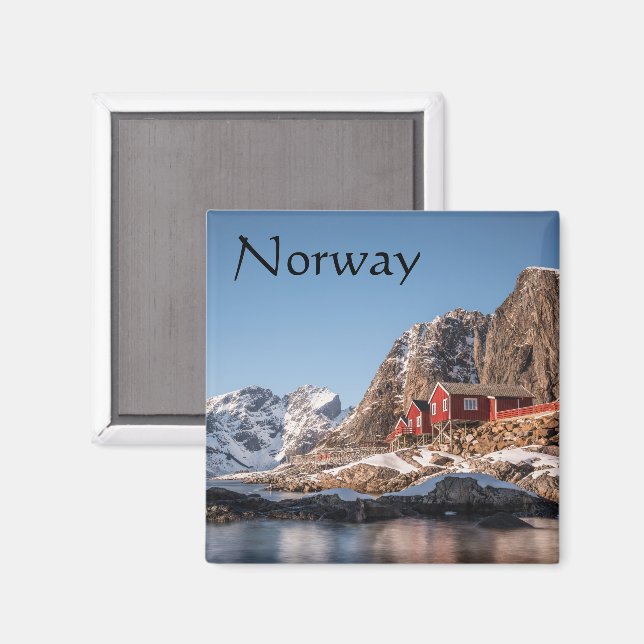 Lofoten Norway Souvenir Magnet (Front/Back)