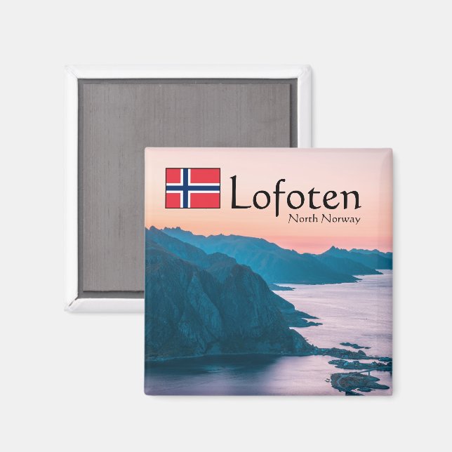 Lofoten Norway Souvenir Magnet (Front/Back)
