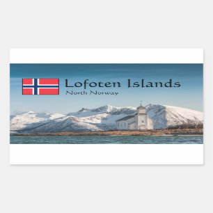 Lofoten Norway Souvenir  Rectangular Sticker