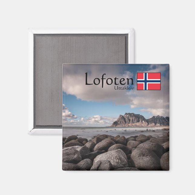 Lofoten Uttakleiv Souvenir Magnet (Front/Back)