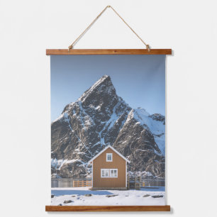 Lofoten Yellow Cabin Hanging Tapestry