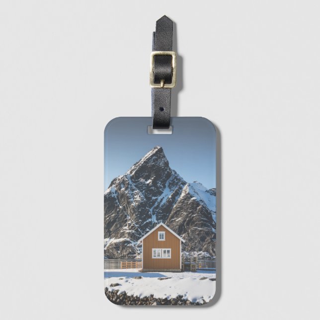 Lofoten Yellow Cabin Luggage Tag (Front Vertical)
