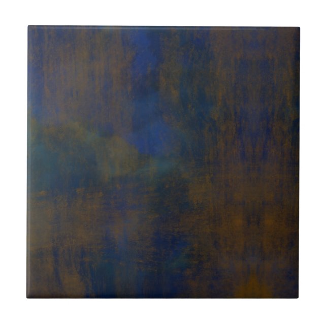 Loft industrial inspired blue brown aesthetic tile (Front)