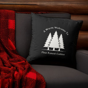 Log Cabin Bed and Breakfast or Guest House Welcome Cushion