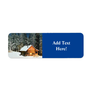 Log Cabin Cottage Label