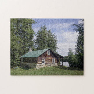 Log Cabin in the Pines Jigsaw Puzzle