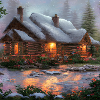 Log Cabin in the Wood Jigsaw Puzzle