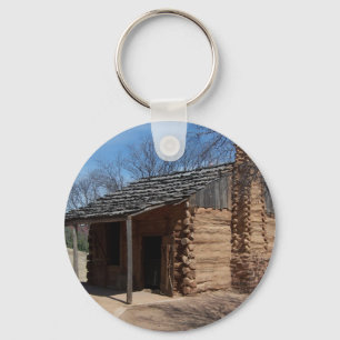 Log Cabin Key Ring
