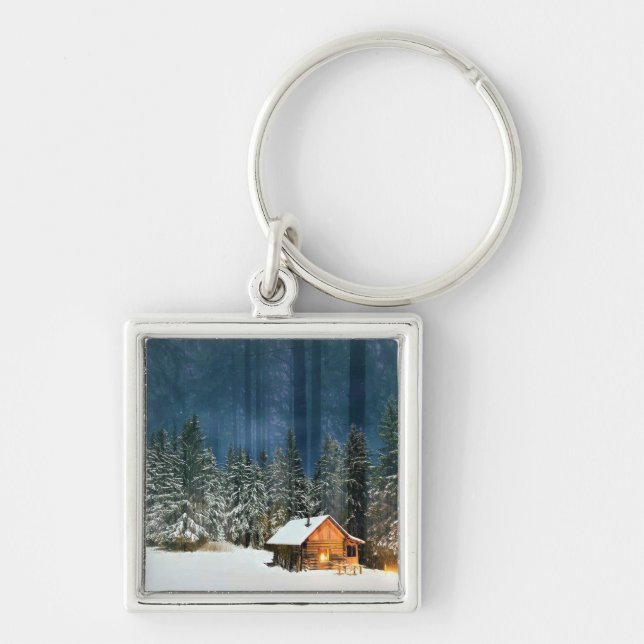 Log Cabin Key Ring (Front)