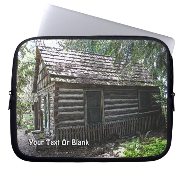 Log Cabin Laptop Sleeve (Front)