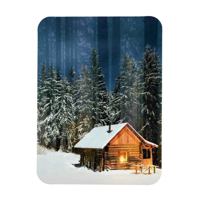 Log Cabin Magnet (Vertical)