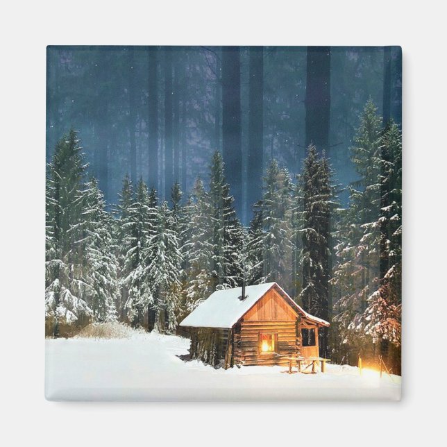Log Cabin Magnet (Front)