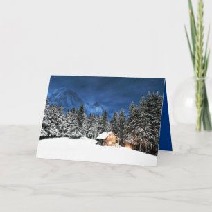 Log Cabin Mountain View Card