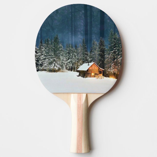 Log Cabin Ping Pong Paddle (Front)