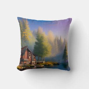 Log Cabin Retreat on the water Cushion