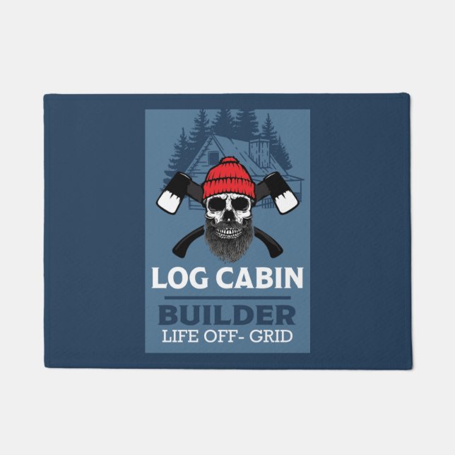 Log Cabin Tiber Frame Builder Doormat (Front)