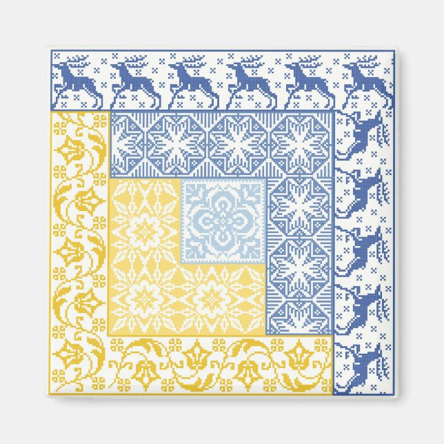 Log Cabin Winter Magnet (Front)