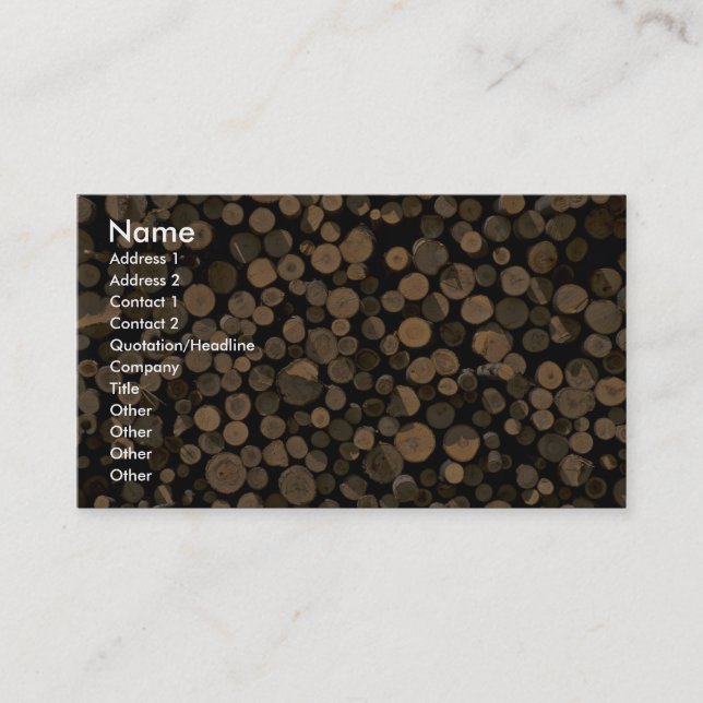 Log cord business card (Front)