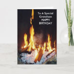 Log Fire Personalised Grandson Birthday Card<br><div class="desc">Greeting card log fire grandson birthday card. Customise this birthday card with any text then have it printed and sent to you or instantly download it to your mobile device. Should you require any help with customising then contact us through the link on this page. Log fire personalised grandson birthday...</div>