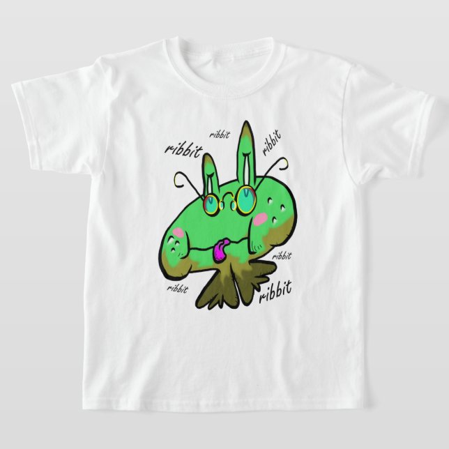 Log Frog Ribbit 3 k T-Shirt (Laydown)