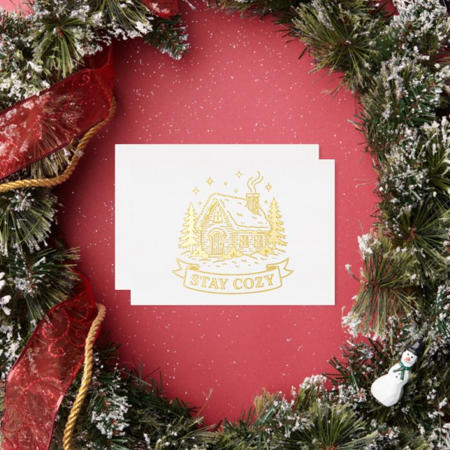 Log House Stay Cozy Gold (Insitu)