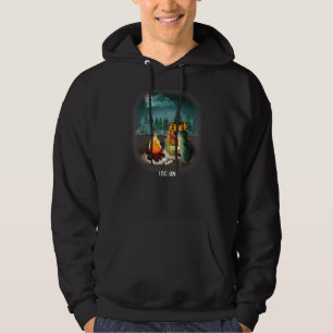 Log On Camping Campfire Mountains Top Backpack Tee