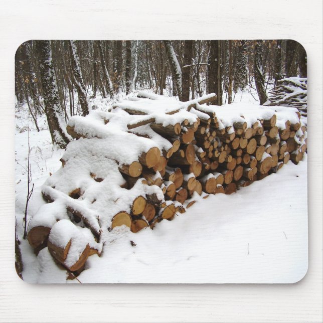 Log Pile in the Woods Mouse Mat (Front)