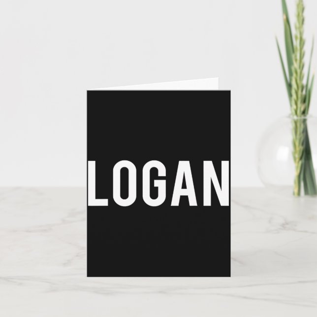 Logan - Cool New Funny Name Fan Gift Tee  Card (Front)