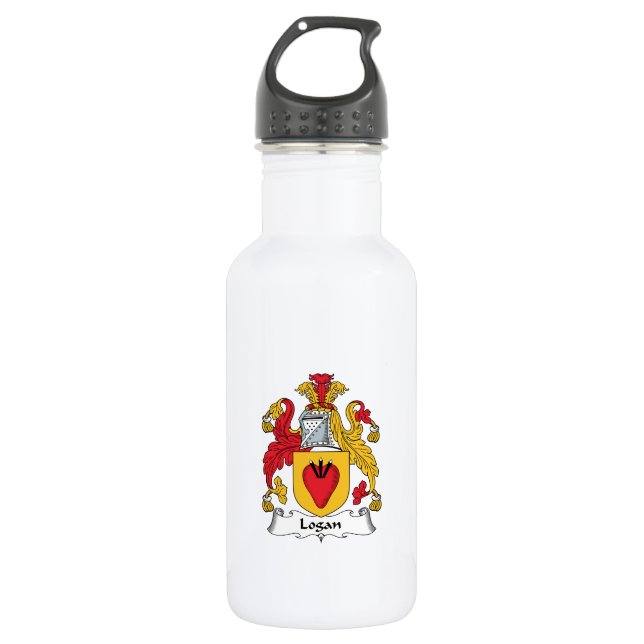 Logan Family Crest 532 Ml Water Bottle (Front)