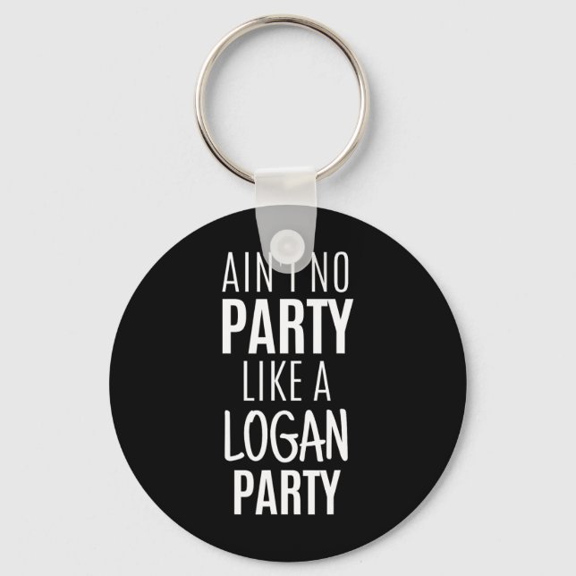 Logan Funny Personalised Name Party Birthday Chris Key Ring (Front)