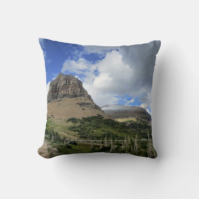Logan Pass Panorama - Glacier National Park Cushion (Front)