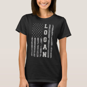 Logan Utah American Flag T-Shirt