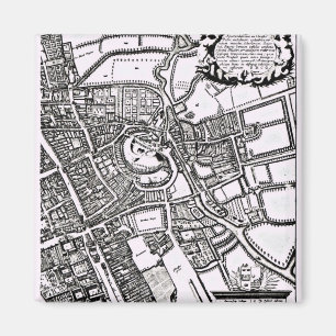 Loggan's map of Oxford, Western Sheet Magnet