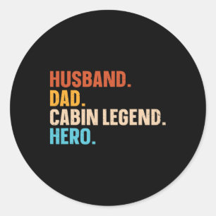 Logged Out Log Cabin Design For Your Log Cabin Hus Classic Round Sticker