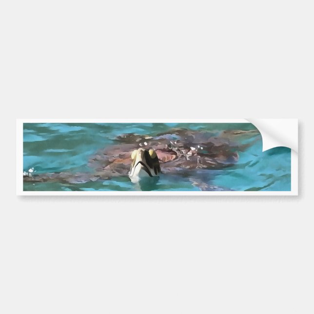 Loggerhead Sea Turtle Wildlife Art Bumper Sticker (Front)